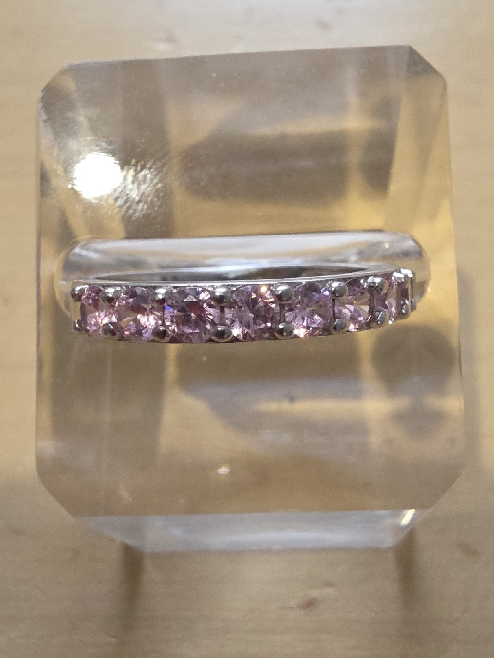 Tocara Pink Crystal Band Ring - Women Jewelry